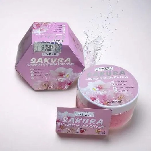 Laikou Sakura Permanent Whitening Body Cream -300ml