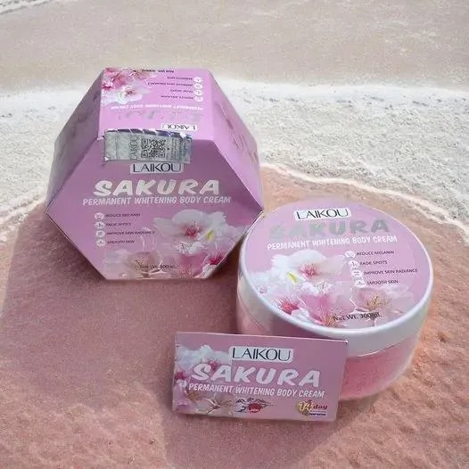 Laikou Sakura Permanent Whitening Body Cream -300ml Product Images 1